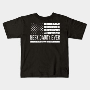 Father's Day Best Daddy Ever with US American Flag Kids T-Shirt